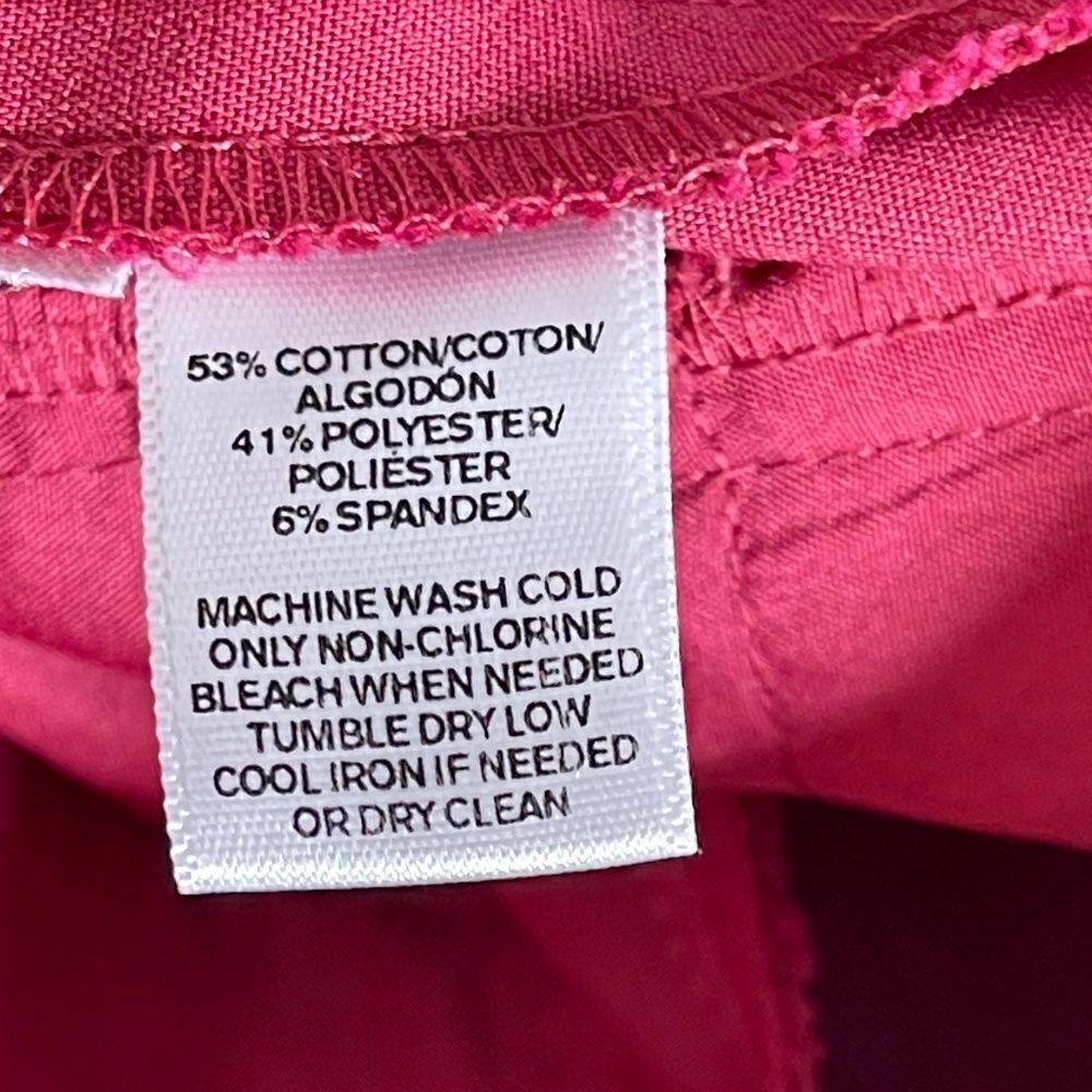 Loft Marisa Skinny Rose Pink Crop Pants Sz 2 - Picture 7 of 10